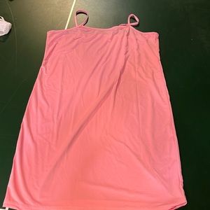 Pink slip dress